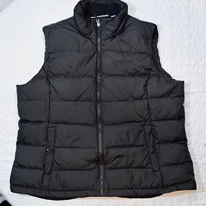 Black down puffer vest